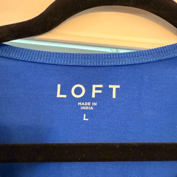 NWOT Loft Royal Blue Cinched Sides Tank Top (Size: L) - Picture 3 of 4